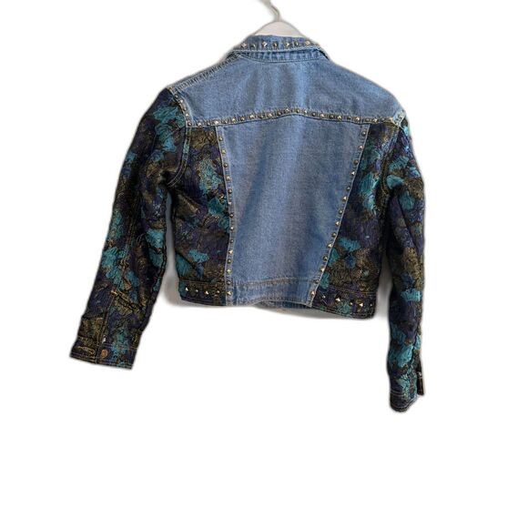 Nasty Gal jacquard studded denim jacket small NWT - Picture 3 of 7